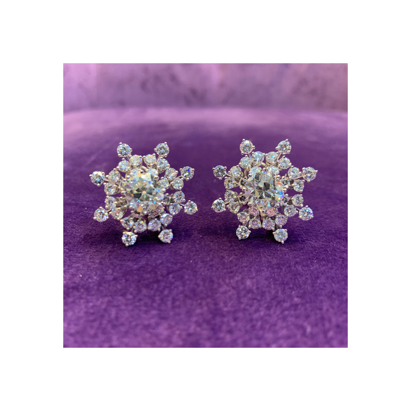 Bvlgari Snowflake Diamond Earrings
