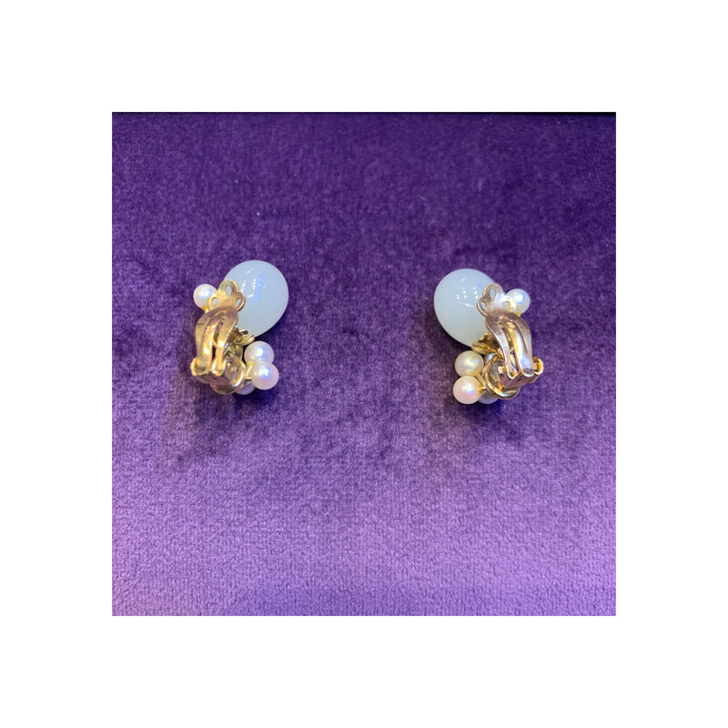 Jade & Pearl Earrings