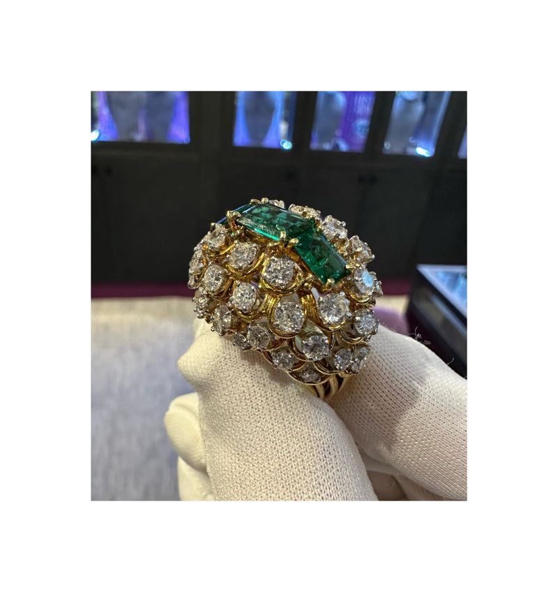 David Webb Emerald & Diamond Ring