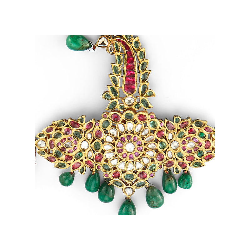 Museum Quality Antique Indian Sarpech Necklace