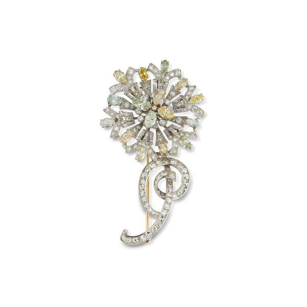 Tiffany & Co., Gem-Set and Diamond Brooch