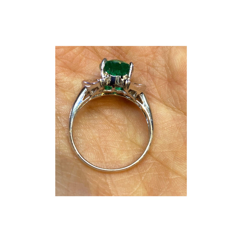 Certified Emerald & Diamond Ring