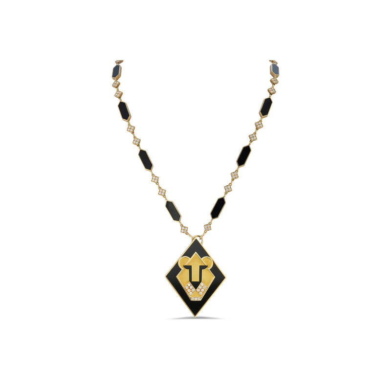 Bvlgari Onyx & Diamond Lion Necklace