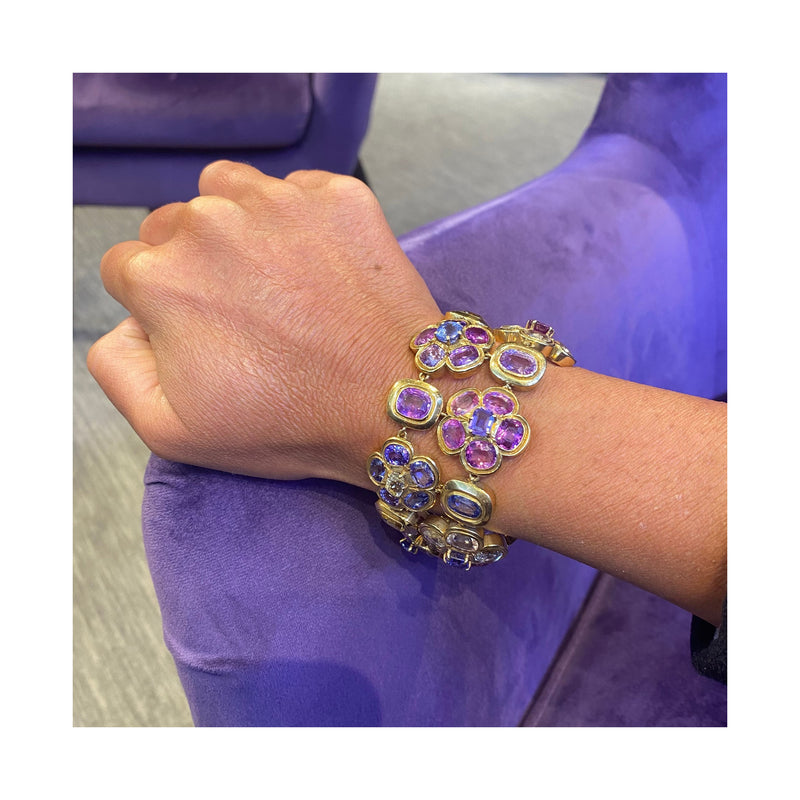 Rene' Boivin Multi Colored Sapphire Bracelet