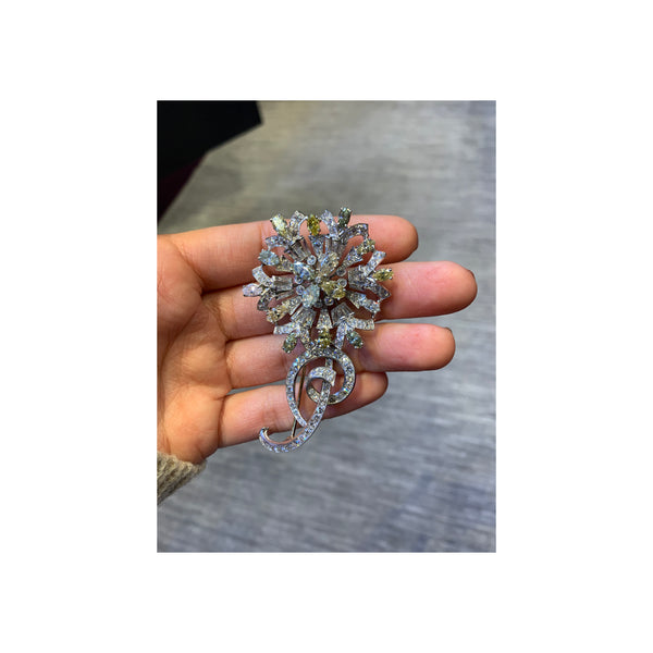 Hairdresser Brooch For Men Inlaid Artificial Diamond Badge - Temu