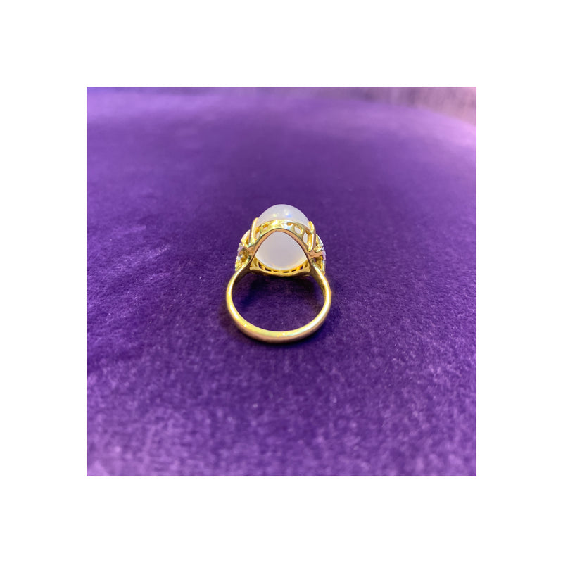 Moonstone & Diamond Cocktail Ring