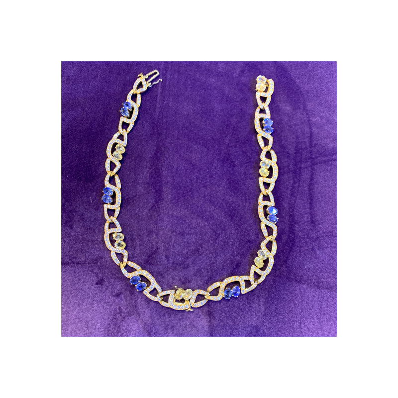 Massoni Sapphire & Diamond Necklace