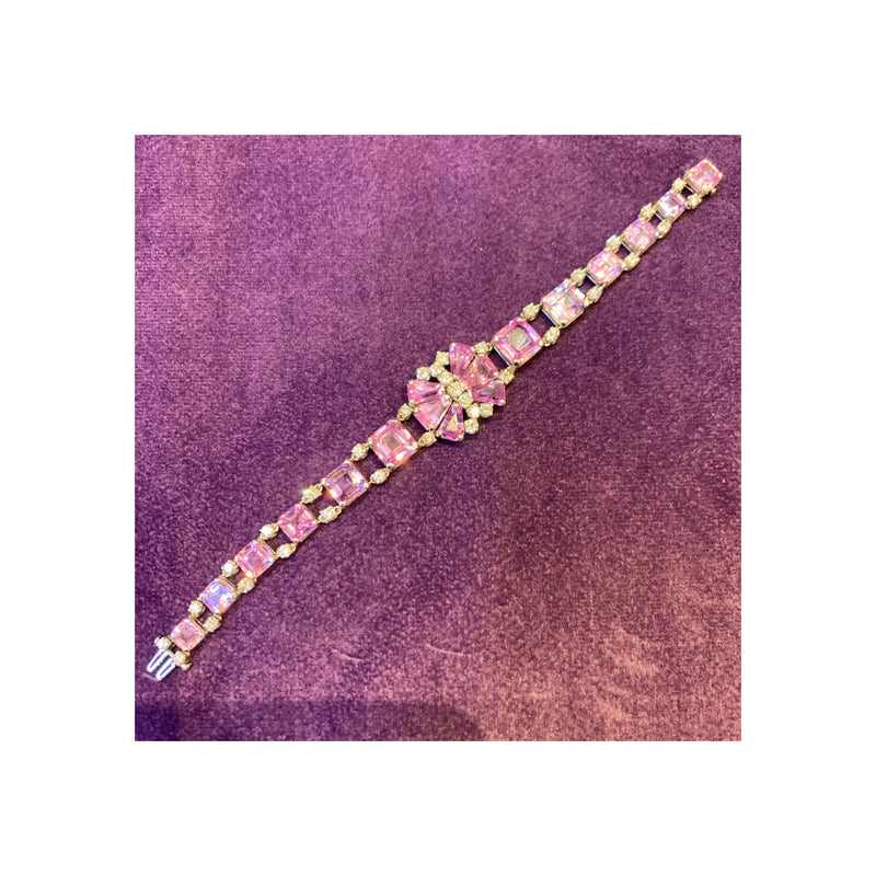 Oscar Heyman Brothers Pink Sapphire & Diamond Bracelet