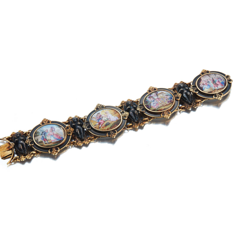 A Very Rare Antique Enamel Bracelet attributed to Froment Meurice
