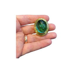 Large Cabochon Green Tourmaline Ring By Paloma Picasso For Tiffany & Co