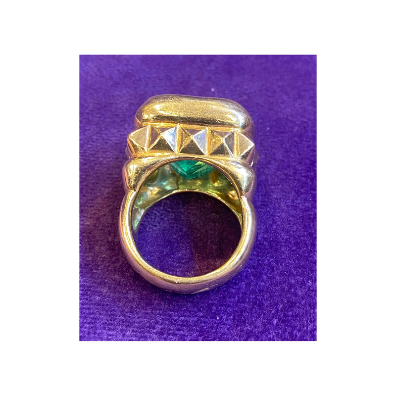 Men's Emerald & Gold Ring