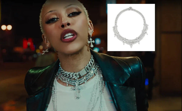 Doja Cat wears Joseph Saidian and Sons in her music video "Attention"
