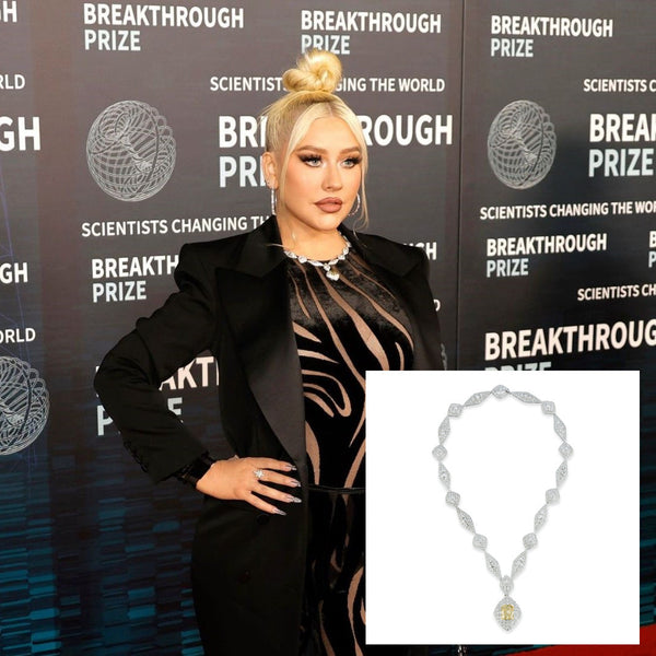 Christina Aguilera Wears Joseph Saidian and Sons at the 9th Annual Breakthrough Prize Ceremony