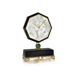 Cartier Onyx & Mother of Pearl Desk Clock