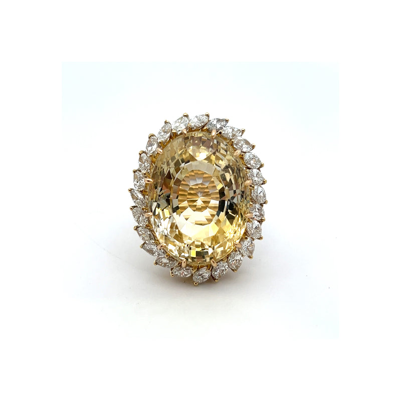 Yellow Sapphire Cocktail Ring