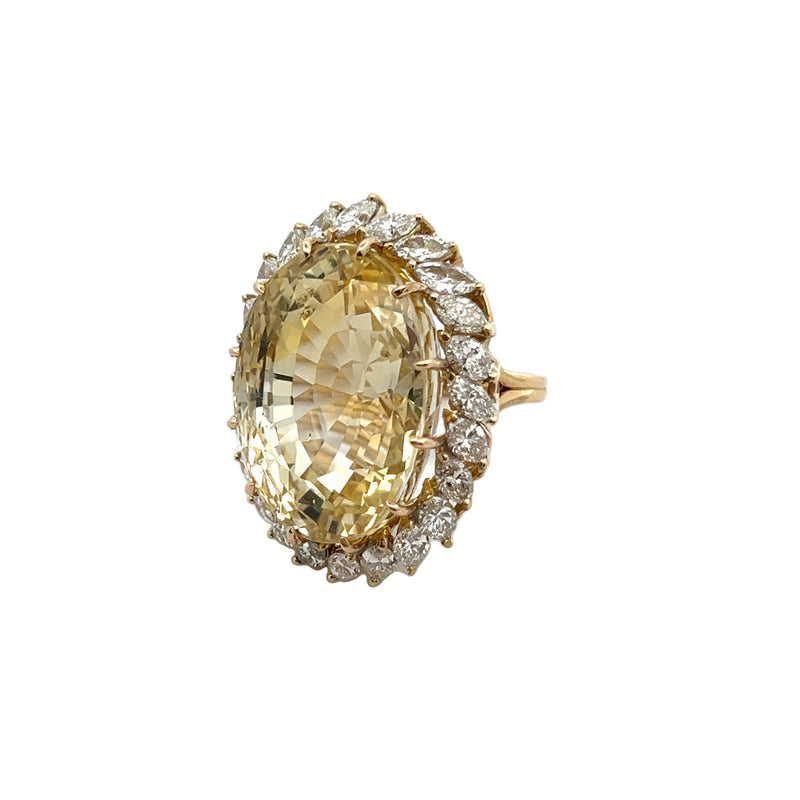 Yellow Sapphire Cocktail Ring