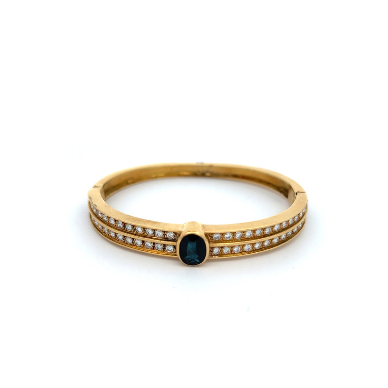 Sapphire and Diamond Bangle