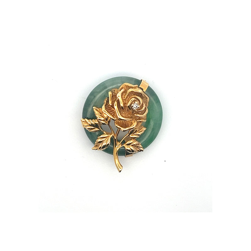 Tiffany & Co Jade Flower Brooch