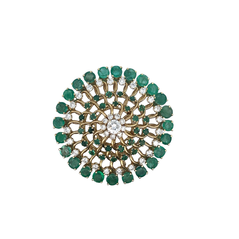 Emerald and Diamond Brooch&nbsp;