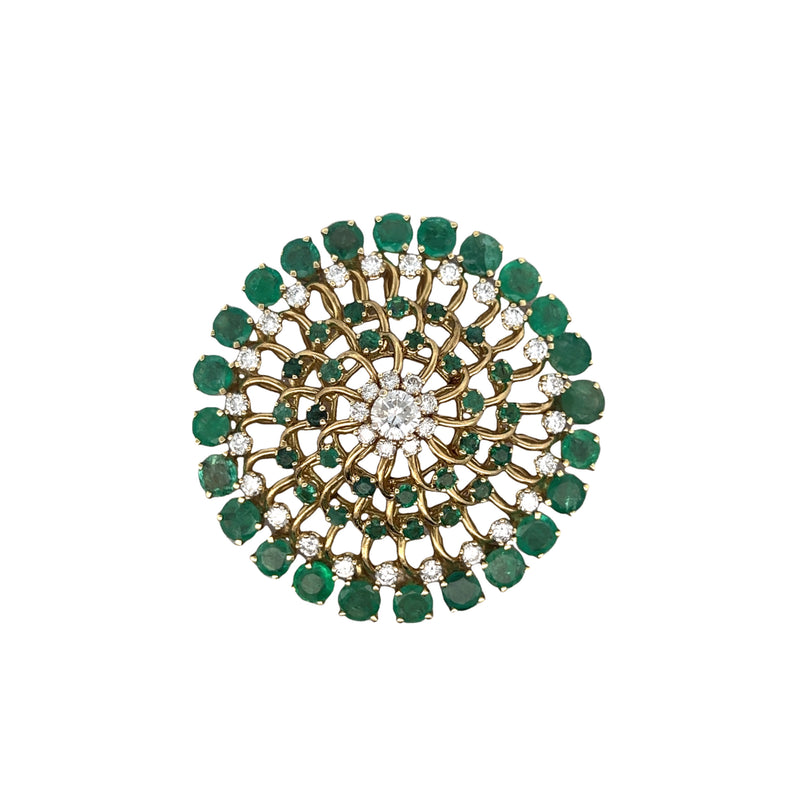 Emerald and Diamond Brooch&nbsp;