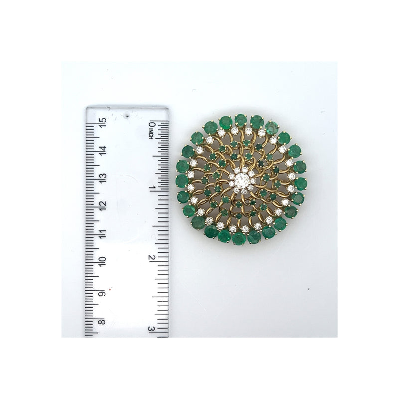 Emerald and Diamond Brooch&nbsp;