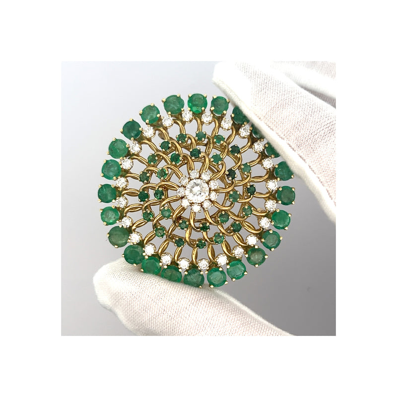 Emerald and Diamond Brooch&nbsp;