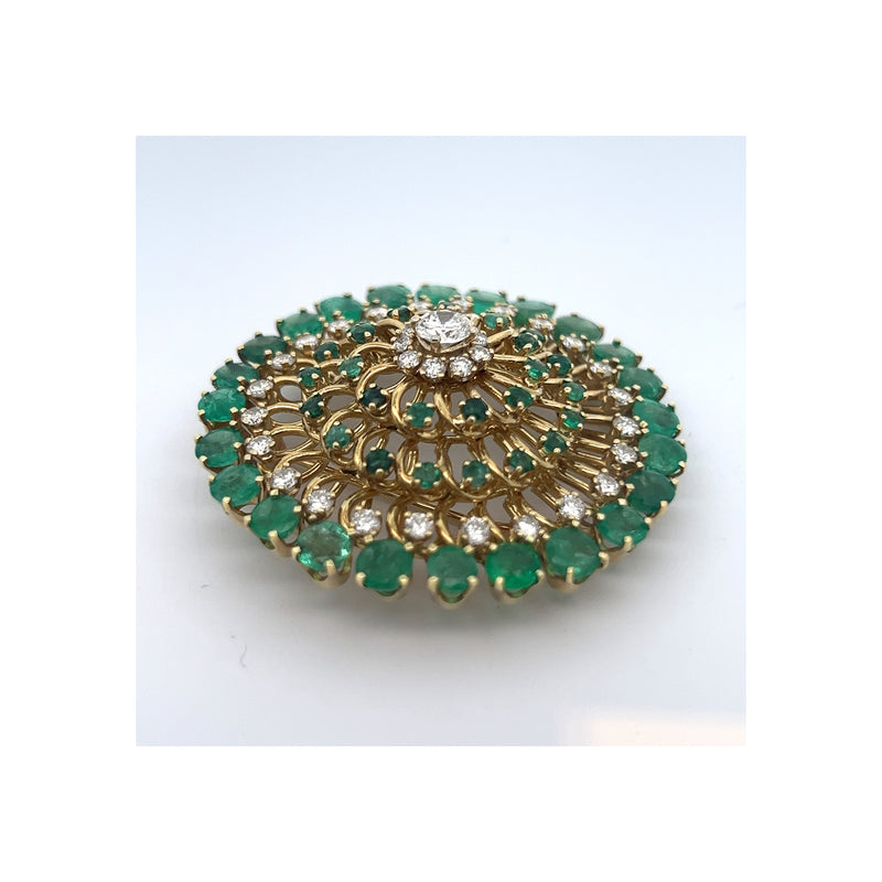 Emerald and Diamond Brooch&nbsp;