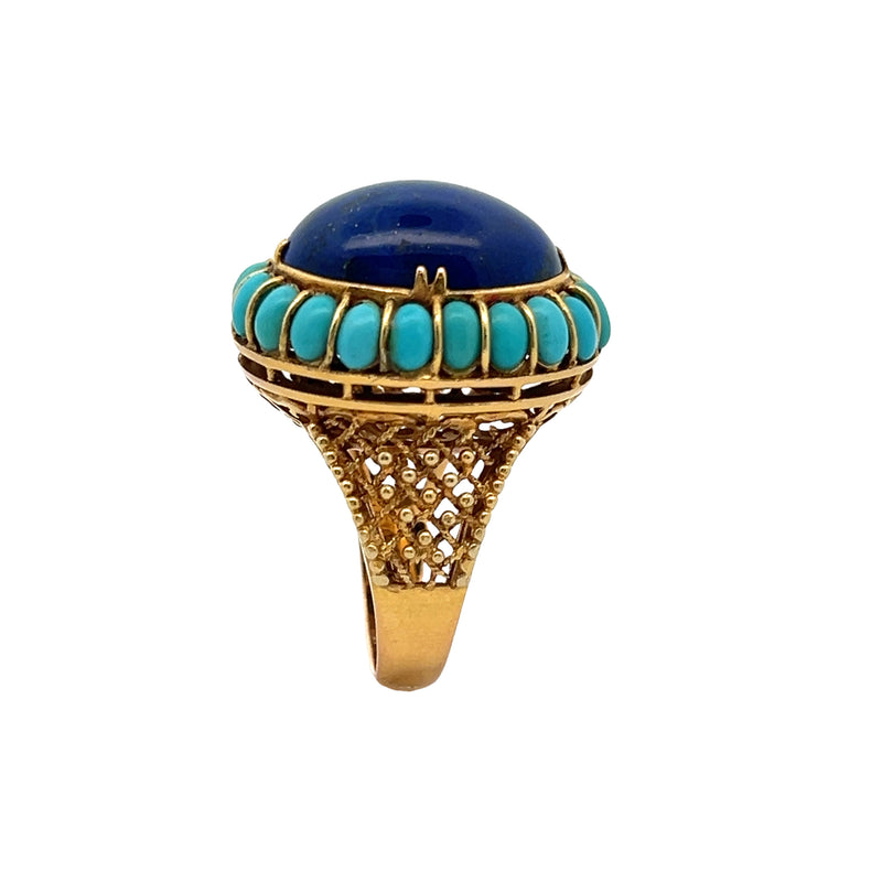 Turquoise and Lapis Lazuli Ring