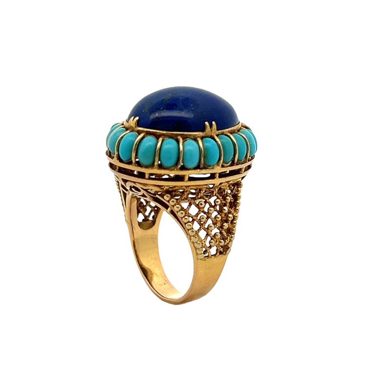 Turquoise and Lapis Lazuli Ring