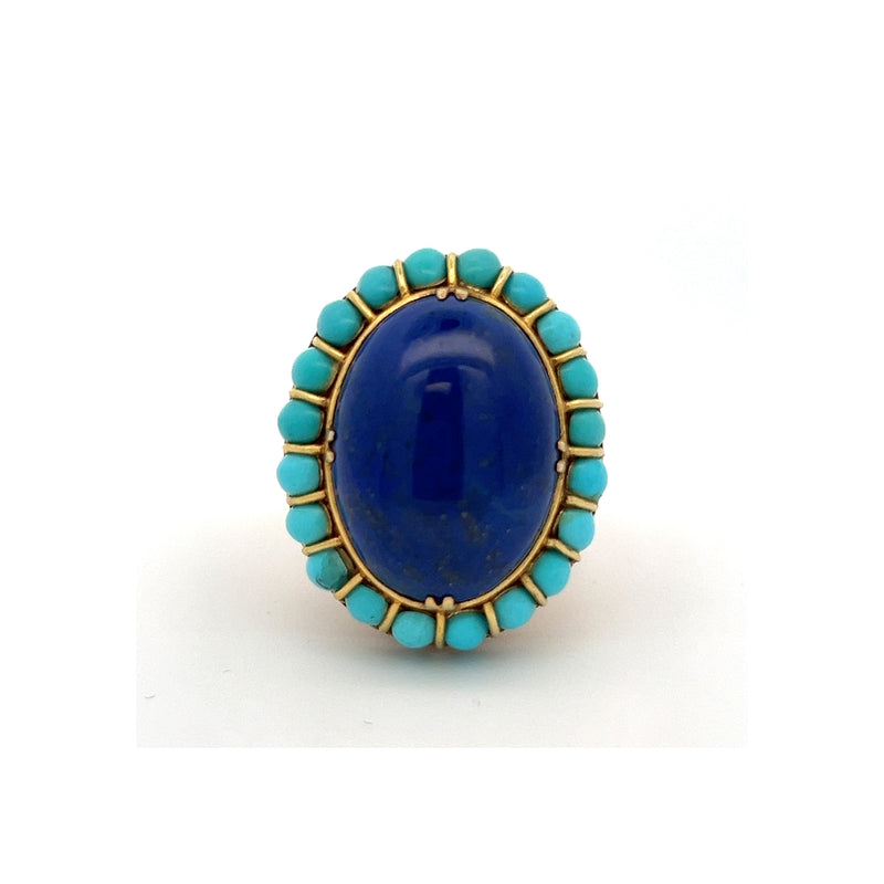 Turquoise and Lapis Lazuli Ring