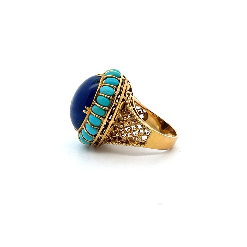 Turquoise and Lapis Lazuli Ring