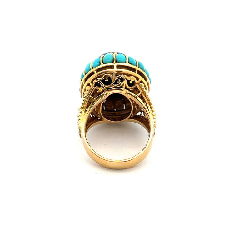 Turquoise and Lapis Lazuli Ring