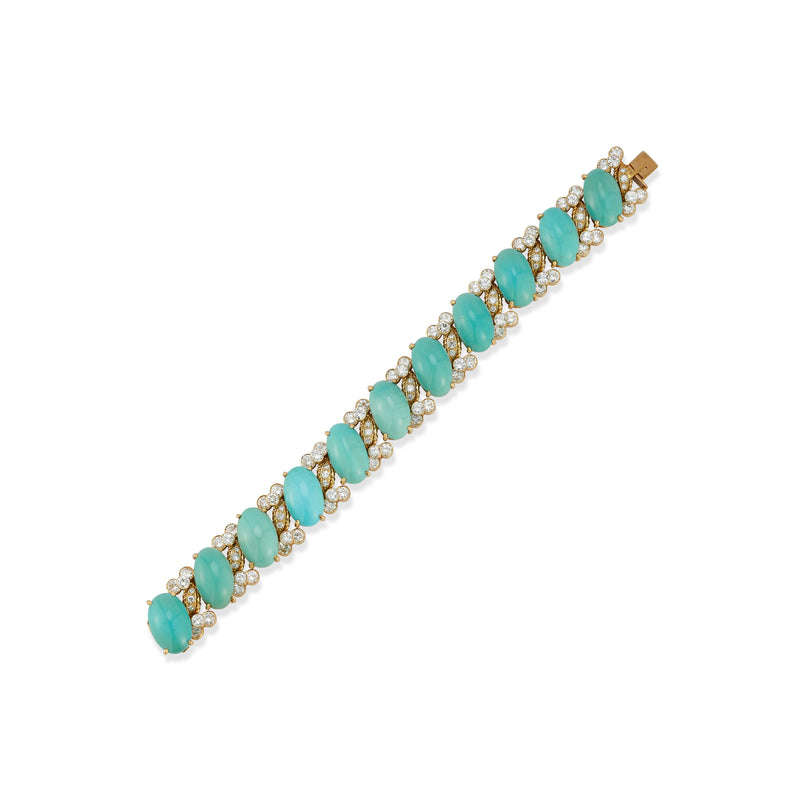 Van Cleef & Arpels Turquoise & Diamond Bracelet