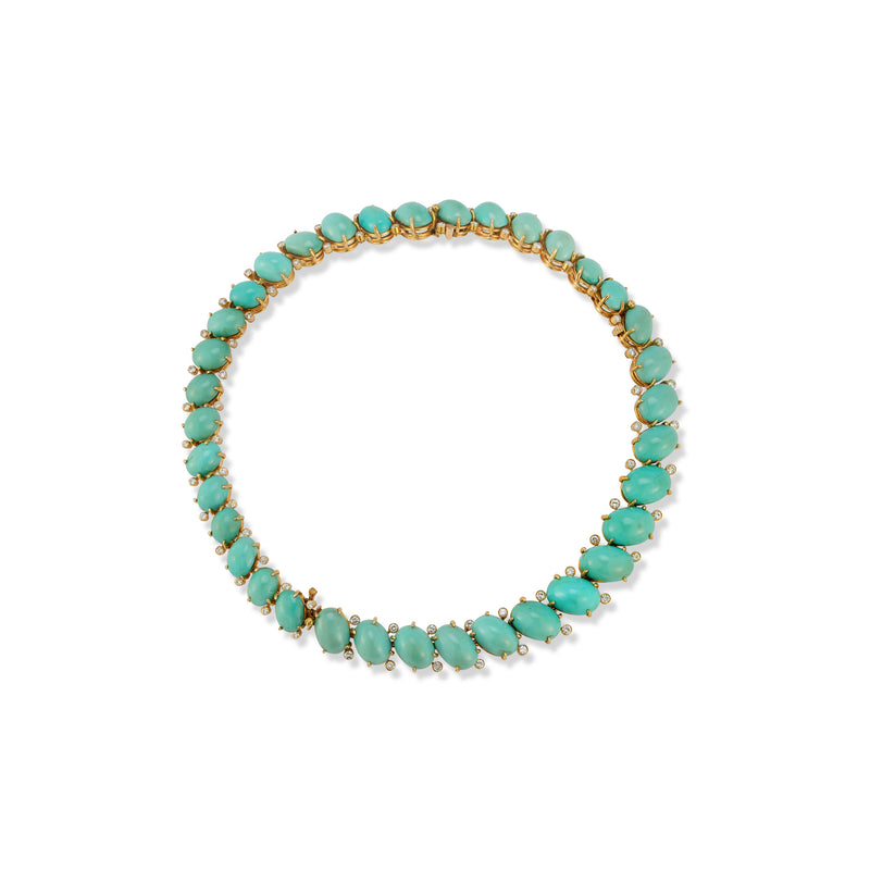 Van Cleef & Arpels Turquoise & Diamond Convertible Necklace