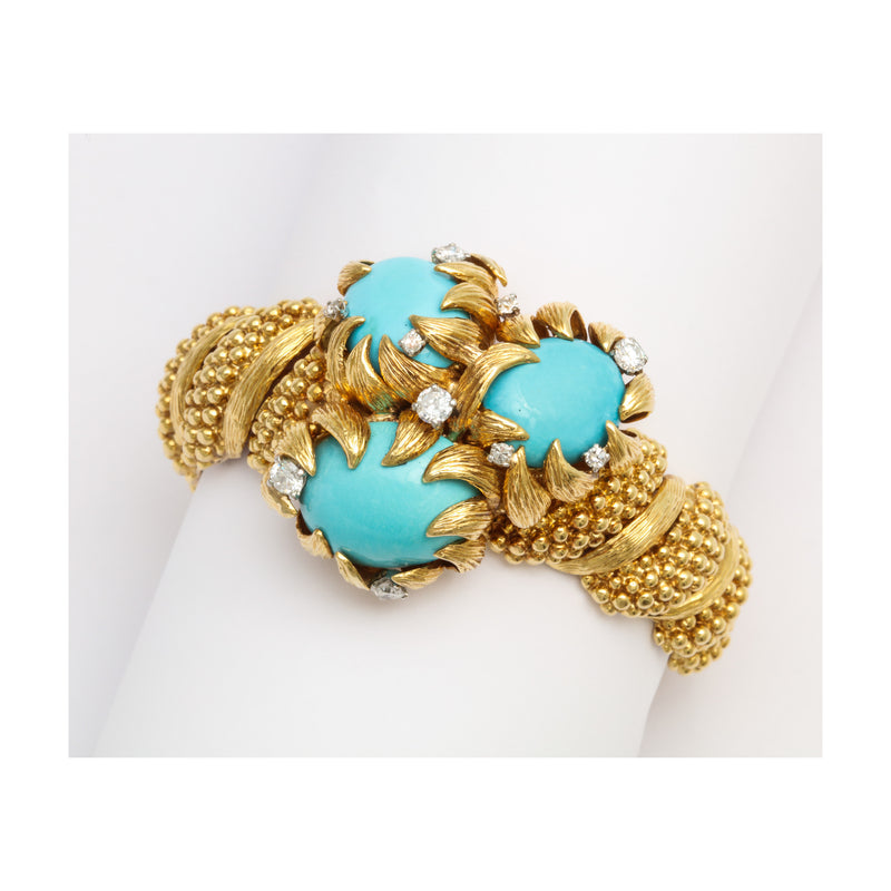 David Webb Turquoise Bracelet