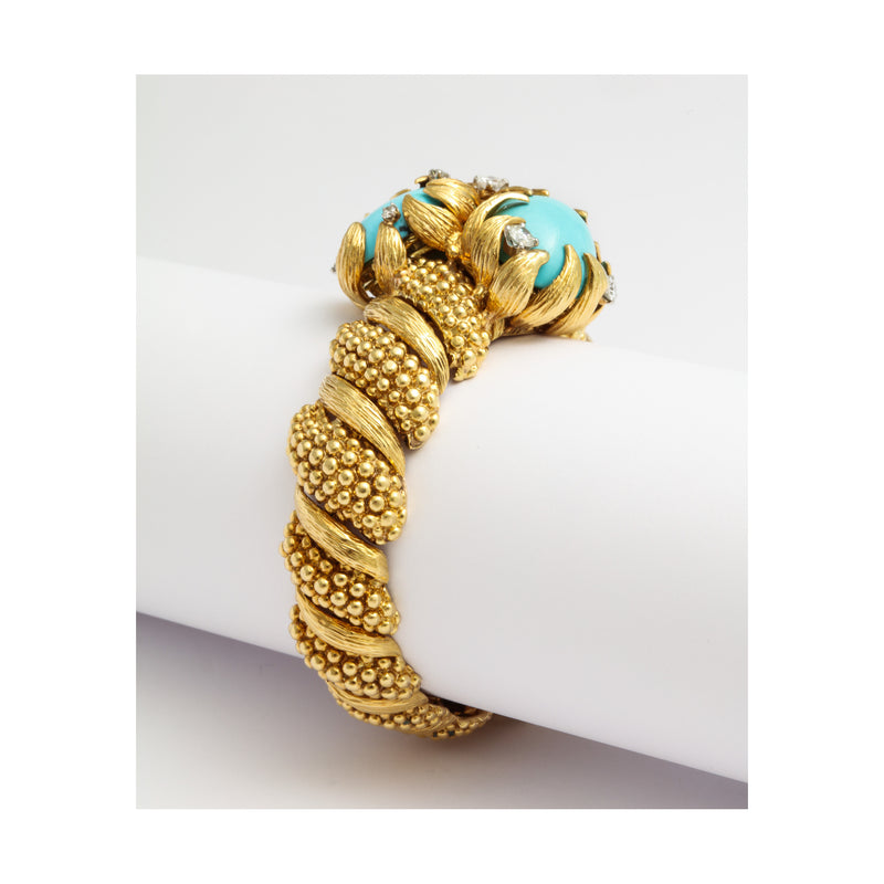 David Webb Turquoise Bracelet