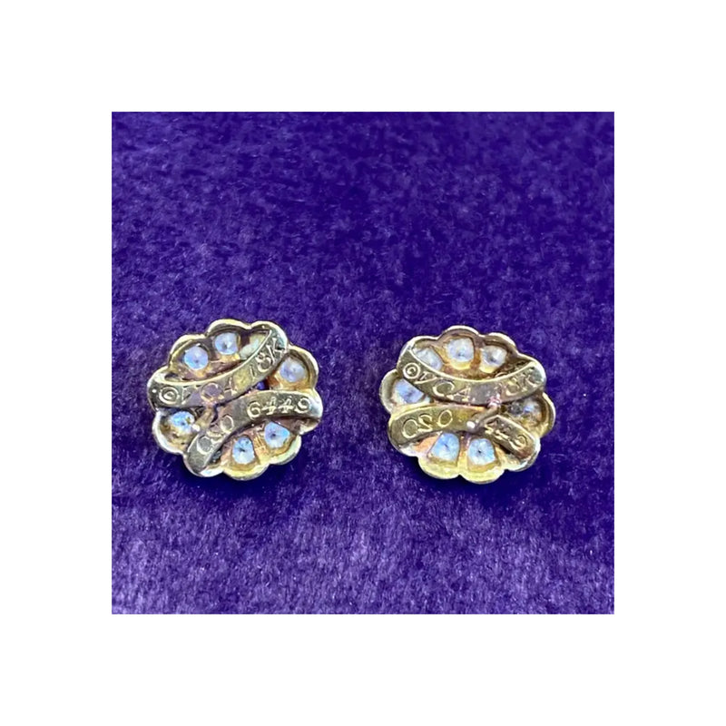 Van Cleef & Arpels Cabochon Ruby & Diamond Earrings