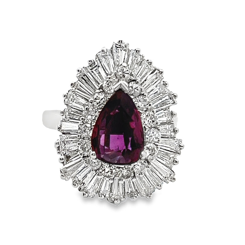 Ruby and Diamond Ballerina Ring