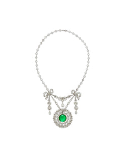 Belle Époque Emerald & Diamond Necklace