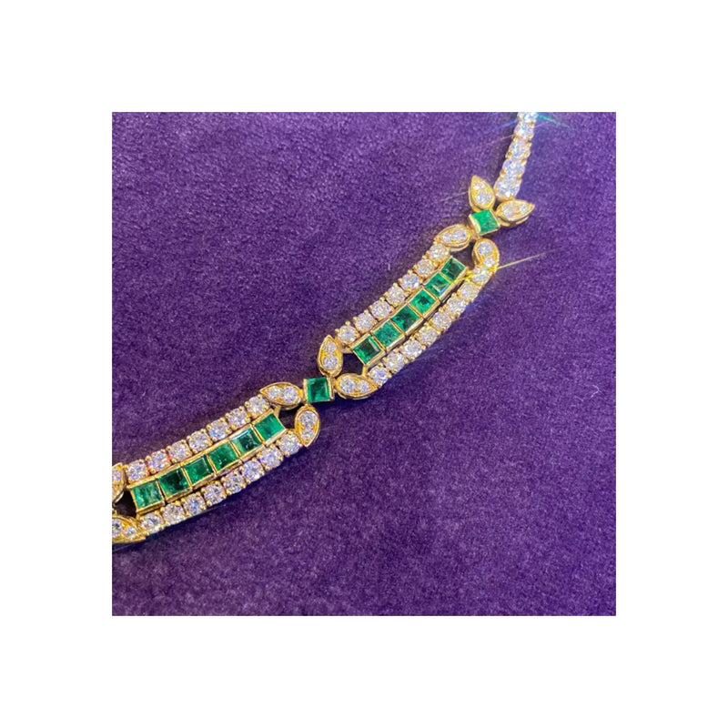 Van Cleef & Arpels Diamond & Emerald Necklace