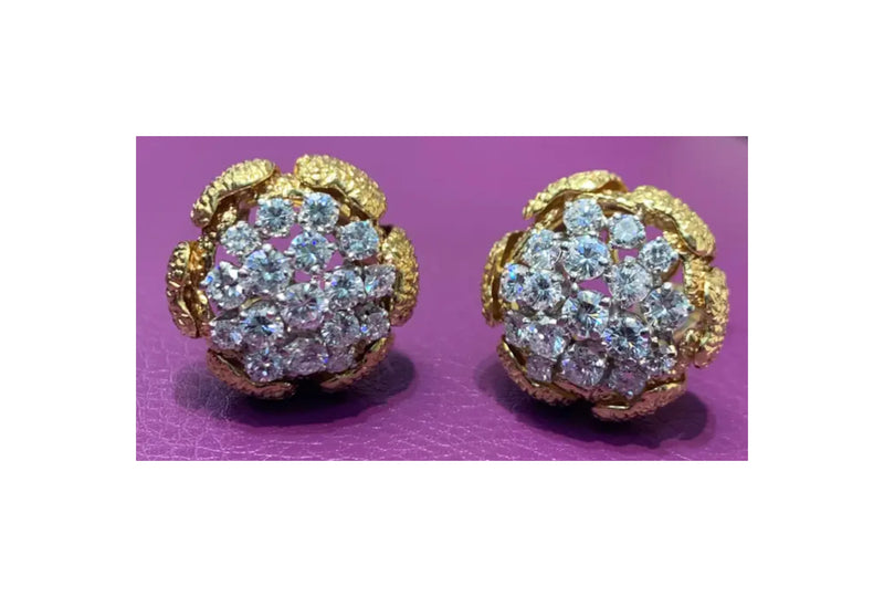 Van Cleef & Arpels Diamond Cluster Earrings