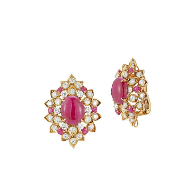 Van Cleef and Arpels Ruby and Diamond Earrings