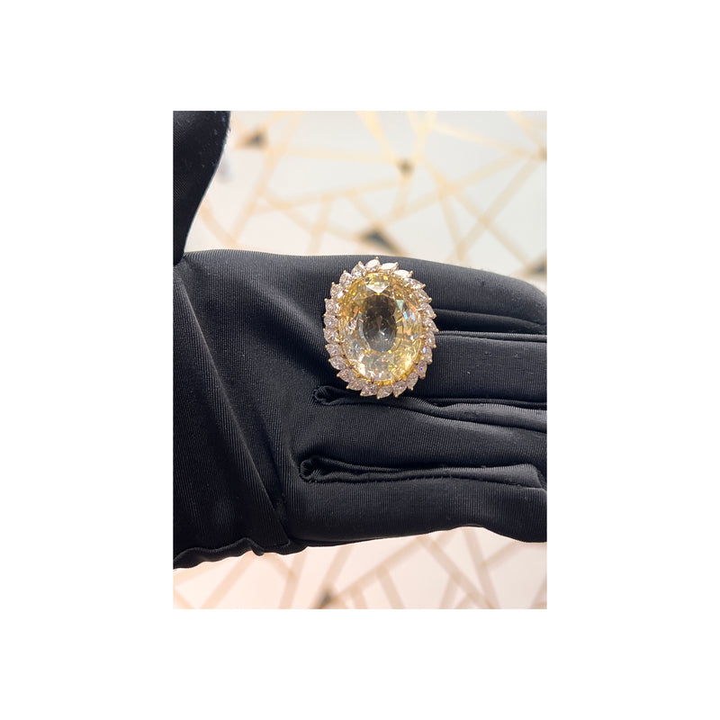 Yellow Sapphire Cocktail Ring