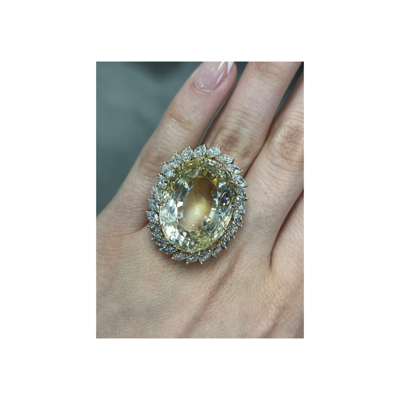 Yellow Sapphire Cocktail Ring