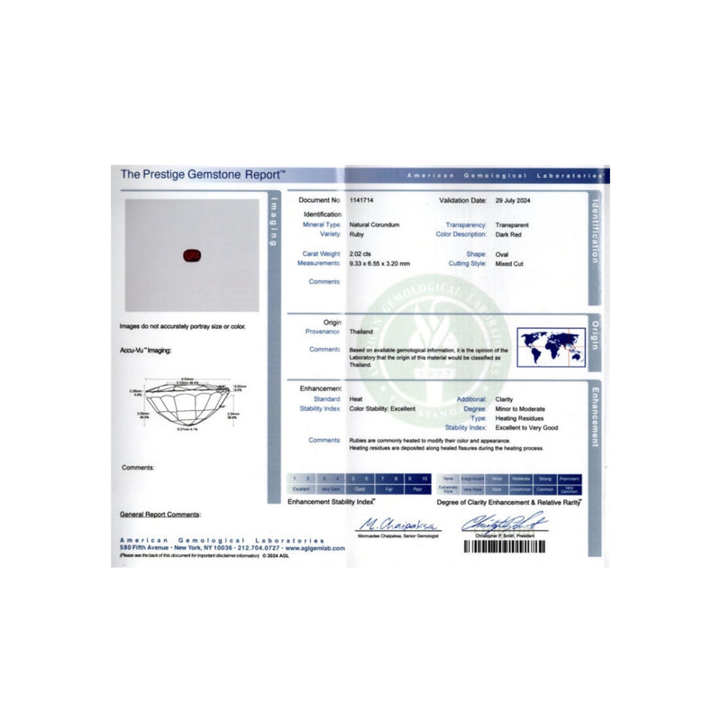 Certified Oval Ruby &amp; Diamond Ballerina Ring