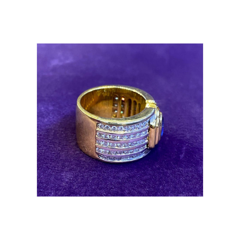 Men's Sapphire & Diamond Ring Band