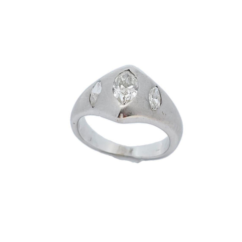 &nbsp;Men's Three Stone Marquise Cut Diamond Ring.