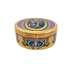 A Gold and Enamel German Snuff Box