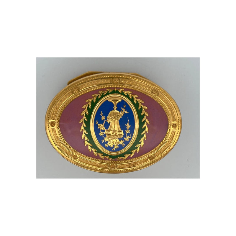 A Gold and Enamel German Snuff Box