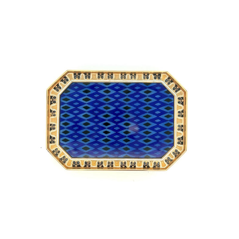 Rectangular Gold and Enamel Snuff Box